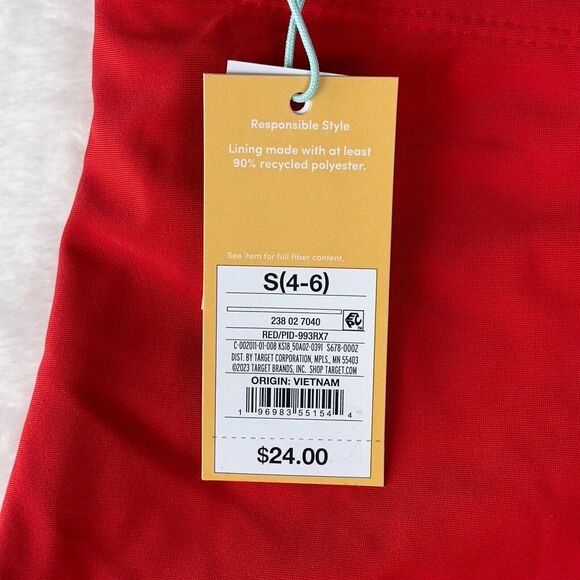 Kona Sol Bikini Bottom Womens Red Extra High Waist Tummy Control Medium Coverage - Picture 4 of 4